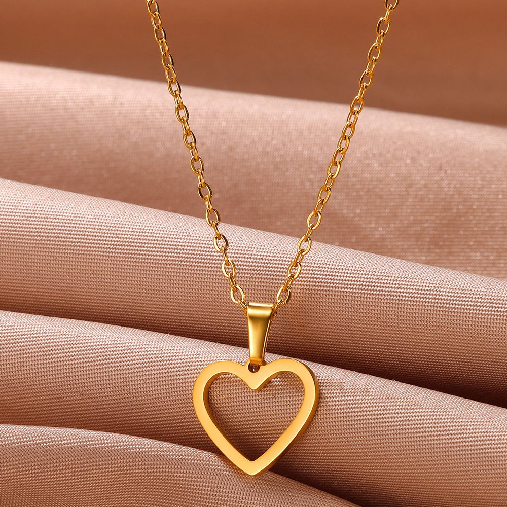 Multiple Styles- Stainless Steel Necklaces for Women, New Trendy Lip Chain Simple Pendant Necklace, Great Jewelry Gift